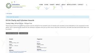 OCVA Charity and Volunteer Awards - Oxfordshire Community ...