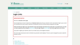 Login Links | V-Base Cloud