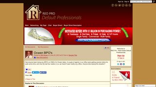 Ocwen BPO's - REO Pro - Real Estate Default Professionals - Ning