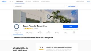 Ocwen Financial Corporation Careers and Employment | Indeed.com