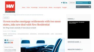 Ocwen reaches mortgage settlements with two more states, inks new ...