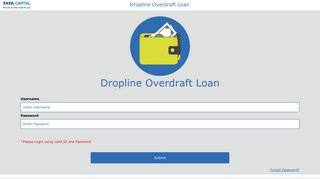 Dropline Overdraft Loan - Login - Tata Capital