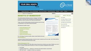 Benefits of Membership - Ontario Dental Association