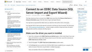 Connect to an ODBC Data Source (SQL Server Import and Export ...