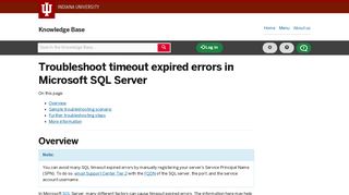 Troubleshoot timeout expired errors in Microsoft SQL Server