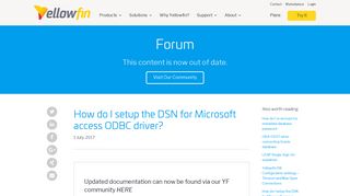 How do I setup the DSN for Microsoft access ODBC driver ...