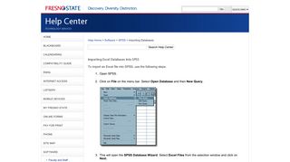 Importing Excel Databases Into SPSS - Help Center - Fresno State