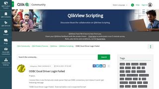 ODBC Excel Driver Login Failed - Qlik Community