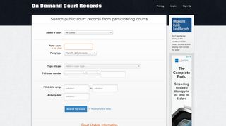 On Demand Court Records