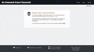Multiple login locations | On Demand Court Records