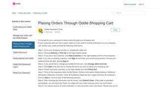 Placing Orders Through Oddle Shopping Cart – Oddle