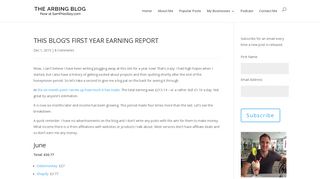 This Blog's First Year Earning Report - Sam Priestley