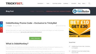 OddsMonkey Promo Code - Exclusive to TrickyBet