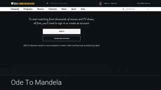 Ode To Mandela | SBS On Demand