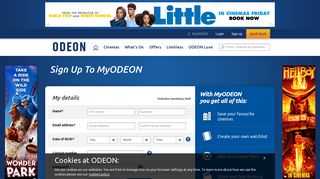 Sign up for MyODEON for quick and easy film ... - ODEON Cinemas