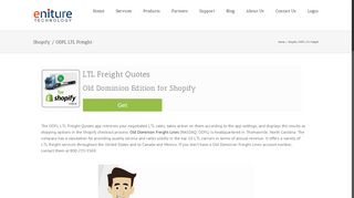 Shopify / ODFL LTL Freight - Eniture Technology