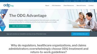 Return to Work & Medical Treatment Guidelines | ODG - MCG Health