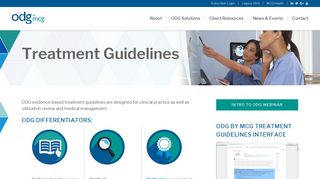 Evidence-based Treatment Guidelines | ODG by MCG - MCG Health