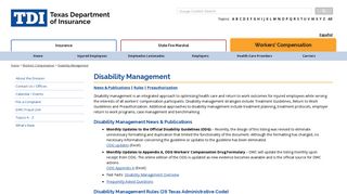 Disability Management - Texas Department of Insurance - Texas.gov