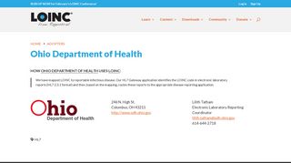 Ohio Department of Health — LOINC