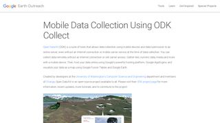 Mobile Data Collection Using ODK Collect – Google Earth Outreach