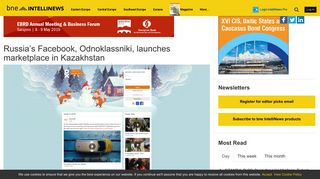 Russia's Facebook, Odnoklassniki, launches marketplace in Kazakhstan