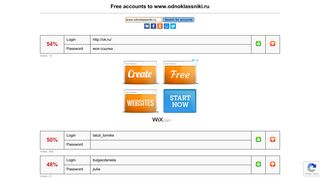 www.odnoklassniki.ru - free accounts, logins and passwords