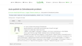 Auto-publish to Odnoklassniki problem - NextScripts