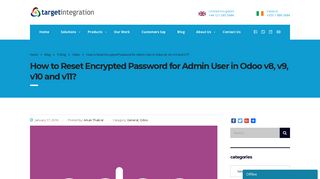 How to Reset Encrypted Password for Admin User in Odoo v8, v9, v10 ...