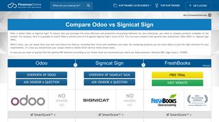 Odoo vs Signicat Sign 2019 Comparison | FinancesOnline
