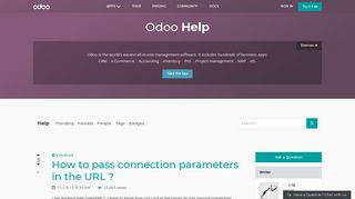 How to pass connection parameters in the URL ? | Odoo