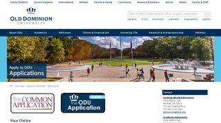 Apply to ODU: Applications - Old Dominion University