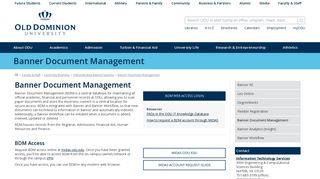 Banner Document Management - Old Dominion University