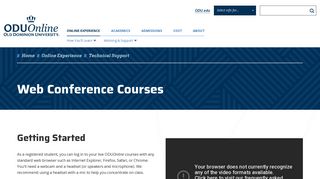 Get Started in Web Conference Courses | ODU Online