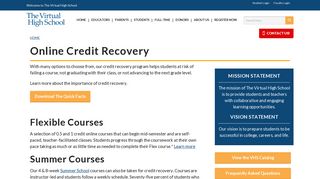 Online Credit Recovery | The Virtual High School