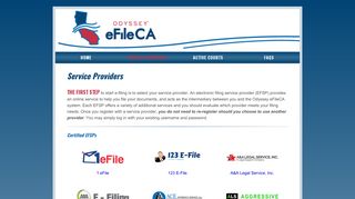 Service Providers | Odyssey eFileCA
