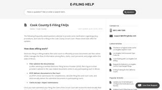 Cook County E-Filing FAQs for Odyssey eFileIL | E-Filing HelpE-Filing ...