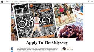 Apply To The Odyssey