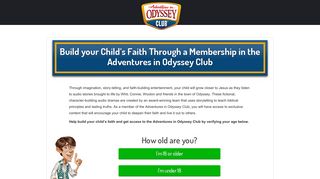Member Page - Adventures in Odyssey Club
