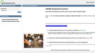 CNUSD Student Portal - Corona-Norco Unified School District