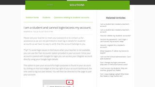 I am a student and cannot login/access my account. : Glogster Help ...