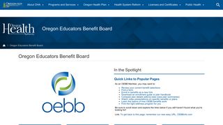 Oregon Health Authority : Oregon Educators Benefit Board : Oregon ...