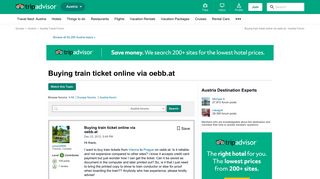 Buying train ticket online via oebb.at - Austria Forum - TripAdvisor