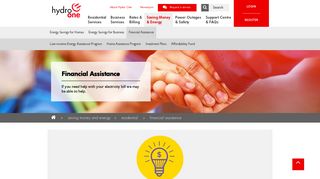 financial assistance - Hydro One