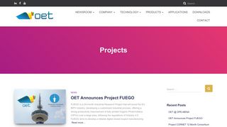 Projects – OET - Organic Electronic Technologies