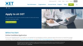 Apply for OET | English Language Test for Healthcare