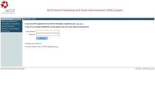 ACLS Online Fellowship Applications - Programs