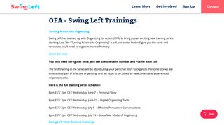 OFA - Swing Left Trainings | Swing Left
