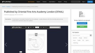 Published by Oriental Fine Arts Academy London (OFAAL) Pages 1 ...