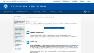 OFAC License Application Page - Treasury.gov